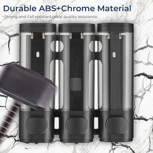 Disposizione a mano 3 In 1 pompa liquida bagno In pietra doccia a <span class=keywords><strong>muro</strong></span> Set bottiglia e lozione schiuma ricarica sapone Dispenser stile moderno - Product Image 5