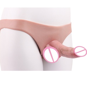 FAAK Hollow Strap on <b>Dildo</b> Penis Pants Realistic Soft Silicone Penis Panties Adults Sex Toys Wearable Hollow <b>Dildo</b> Penis for Men - Product Image 5