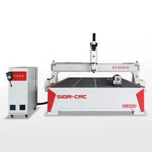 Jinan modelo roteador de madeira, 4 eixos cnc sinal cnc modelo de A5-2030-R 2000*3000mm máquina de trabalho