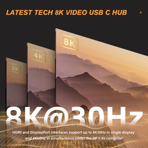 Base de Conexión <span class=keywords><strong>USB</strong></span> <span class=keywords><strong>C</strong></span> de 9 Puertos al por Mayor, Tipo-<span class=keywords><strong>C</strong></span> a HDMI 8K, <span class=keywords><strong>DisplayPort</strong></span>, <span class=keywords><strong>USB</strong></span> 3.0, Adaptador de Corriente PD de 100W, Hub <span class=keywords><strong>USB</strong></span>-<span class=keywords><strong>C</strong></span> 9 en 1 para Televisores HD - Product Image 4