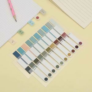 Juego de Etiquetas Adhesivas Transparentes Multicolor de PET, Resistentes al Agua, Marcadores de Página Multitono, Blocs de Notas para Oficina y Estudio - Product Image 4