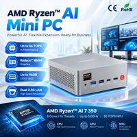 High-performance AMD Ryzen AI Mini PC tot 96GB DDR5 Dual M.2 PCIe 4.0 OCuLink Mini-computer voor AI-ontwikkeling en virtualisatie