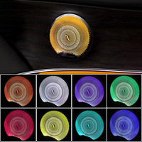 Nouvelle couverture de haut-parleur LED pour la gamme moyenne, lumière ambiante décorative LED, klaxon de porte de voiture pour Mercedes Benz W213 W205 X253 Classe C/Classe E/GLC