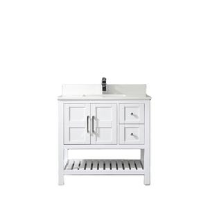 Mueble de Baño Moderno de Madera Maciza y Contrachapada Resistente al Agua con Espejo Enmarcado y Lavabo de Cerámica para Uso en Hoteles y Cocinas, Hecho en Vietnam - Product Image 1