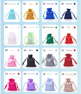 Pochette de Rangement en Soie Satinée Noire Biodégradable avec Cordon de Serrage pour Bijoux, Logo Personnalisé, Emballage pour Lingerie et Cadeaux - Product Image 6