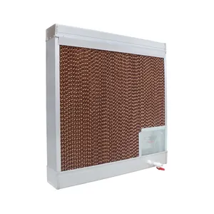 Poultry farm wet curtain evaporative cooling pad wall cooling system
