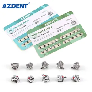 2023 plus récent Offre Spéciale AZDENT dentaire orthodontique Q-type supports métalliques ROTH/MBT 0.022 345 crochet