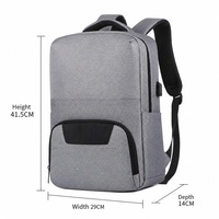 Sac à dos professionnel promotionnel pas cher pour la randonnée, les voyages d'affaires, mini sac à dos unisexe en Oxford souple avec port USB, étanche pour ordinateur portable