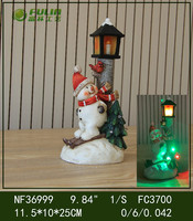 Décoration de Noël et ornements cadeaux de style nordique en résine LED faits à la main, Père Noël et bonhomme de neige lumineux, marque FULIN, utilisation en intérieur