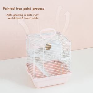 Piccoli animali gerbilli gabbia per topi accessori per criceti nani bottiglia d'acqua filo scorrevole portatile grande casa per criceti gabbie e habitat - Product Image 4