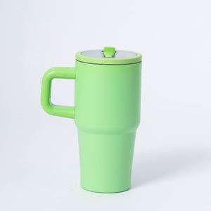 Vente en gros Tasse isotherme portable en acier inoxydable à double paroi sous vide de 20 oz avec poignée et paille, Mug de voyage pour café, Vaso Cup - Product Image 6