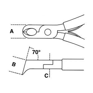 BETA - 011910110 End <b>flush</b> long oblique cutting nippers with and bi-material handles (multi-pack) ELECTRONICS PLIERS AND <b>CUTTERS</b> - Product Image 2