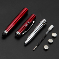 Stylo laser multifonction 4 en 1 en métal avec lampe torche LED, pointeur extensible, stylo pour présentation PowerPoint pour enseignant