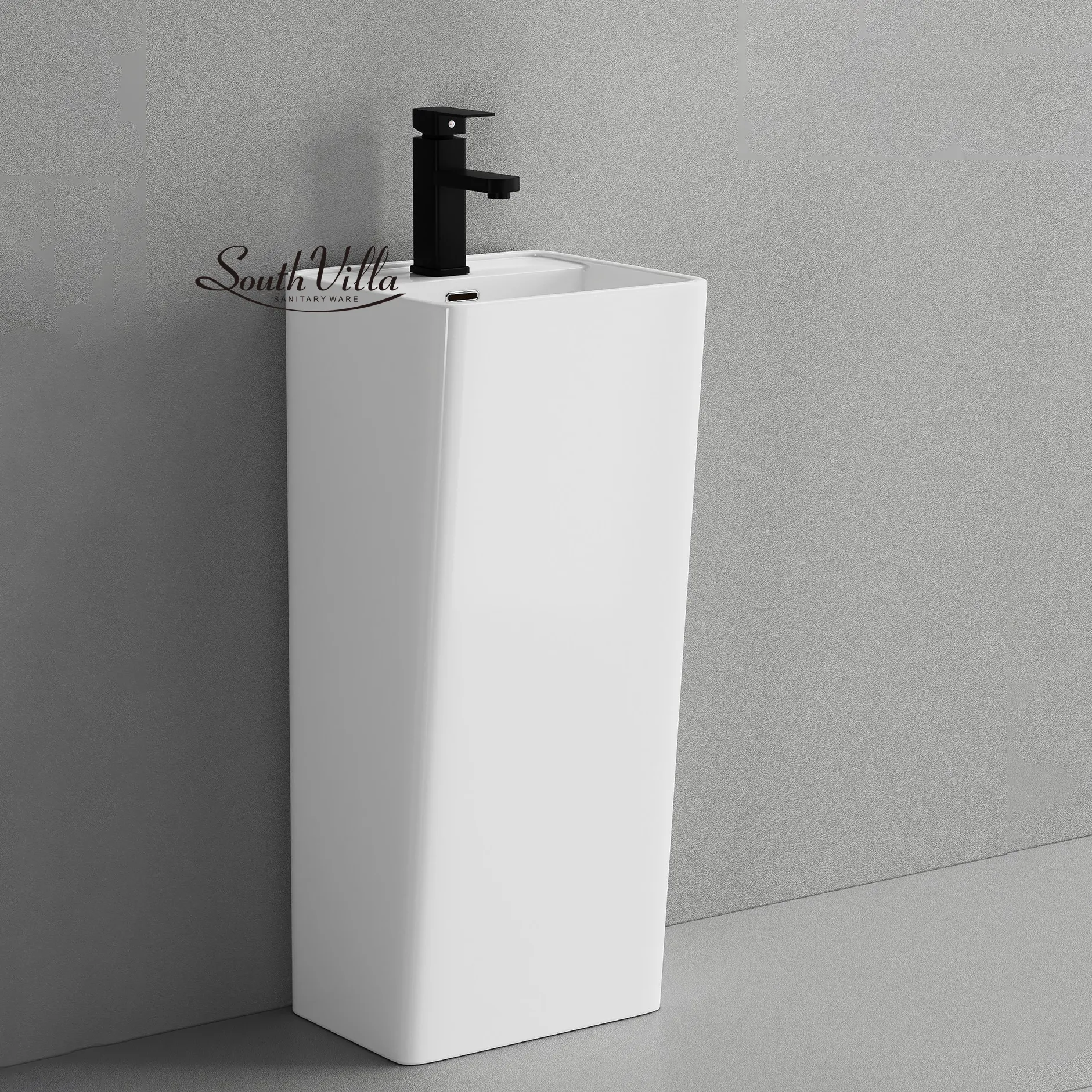 Высококачественная Напольная цельный напольный стоячий подставка для раковины керамическая раковина для ванной комнаты подставка ручная раковина