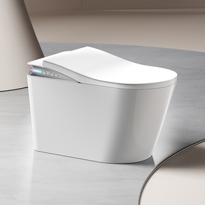 WC Intelligente Elettrico con Spruzzo Rotante a 180°, Sedile Riscaldato, Telecomando, Scarico a P, Montaggio a Pavimento, in Ceramica - Product Image 1