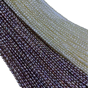 2.5mm Large Hole Rice Shaped <b>Freshwater</b> <b>Pearl</b> Beads Natural for DIY Jewelry <b>Bracelets</b> Necklaces Wholesale Accessories - Product Image 5