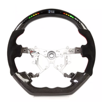 Volant en fibre de carbone véritable avec LED de couleur personnalisée, vitesse et régime en temps réel pour Toyota Mark X Reiz 2005-2009 4 Runner, volant noir