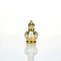 Botol Minyak Mahkota Timur Tengah 10ml Botol Parfum Kosmetik Kaca Transparan Kosong dengan Pompa Semprot Tebal