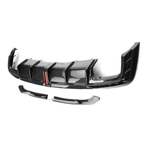 Coche <span class=keywords><strong>A4</strong></span> S4 fibra de carbono parachoques trasero difusor divisor labio cuerpo Kits con luz LED para <span class=keywords><strong>Audi</strong></span> <span class=keywords><strong>A4</strong></span> S4 B9.5 2020 2021 <span class=keywords><strong>2022</strong></span> 2023 2024 - Product Image 3