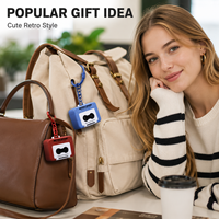 Porte-clés tendance rétro en forme de cassette, mini enregistreur vocal, lecteur de bande, breloque de sac, cadeau souvenir créatif et mignon pour la Saint-Valentin
