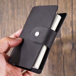 Planificador de bolsillo de cuero genuino A8 hecho a mano, organizador Retro, Bloc de notas diario, anillos de plata de 5 agujeros, Mini cuaderno, cuaderno promocional - Product Image 4