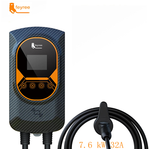Cargador de Vehículos Eléctricos Feyree de 7kW, Wallbox NACS, Cargador para Auto Eléctrico de 32A, 1 Fase, Estación de Carga para Tesla con WiFi Inteligente y Tarjeta RFID - Product Image 1