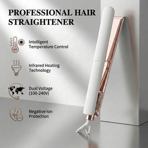 Dual Voltage Digital Infrared Negative Ion <strong>Straightener</strong> Flexible Plates 480F Titanium Flat Iron <strong>Hair</strong> <strong>for</strong> <strong>Thick</strong> <strong>Hair</strong> - Product Image 1