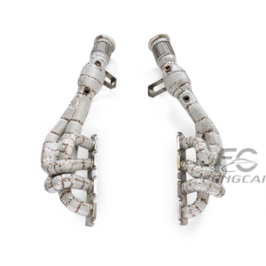 Collecteur d'échappement Downpipe en acier inoxydable de 1,5 mm d'épaisseur pour <span class=keywords><strong>Audi</strong></span> <span class=keywords><strong>R8</strong></span> <span class=keywords><strong>V8</strong></span> 4.2 2006-2015 avec catalyseur - Product Image 3