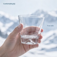 Chope à bière en verre borosilicate haute résistance avec base montagne, tasse à jus et à eau résistante à la chaleur G21