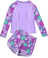 Trajes de Baño de Verano para Niñas, Nuevo Modelo, Traje de Baño de Dos Piezas con Protección Solar, Diseño Personalizado, Elegante Ropa de Playa para Niñas