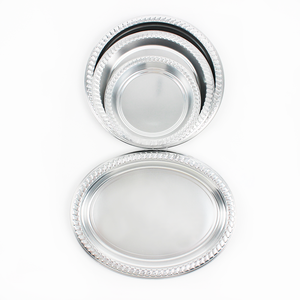 7'' 9'' 10.25'' Round Salad Dessert <b>Dinner</b> Charger <b>Plates</b> <b>Plastic</b> Serving Tray Red Gold Silver PS <b>Plastic</b> <b>Plates</b> for Table - Product Image 6