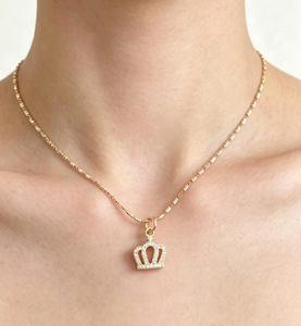 Elegant jewelry Mini <b>Angel</b> Lock heart Crown Necklace zircon <b>charms</b> for Women - Product Image 6