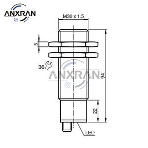 Capteur ultrasonique cylindrique UB2000-30GM-E5-V15 097969 M30 UB200030GME5V15 - Product Image 5