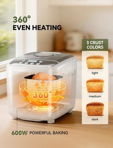 2.0LB Home Bread Maker Machine Multifunctional Automatic LCD Non-Stick Bread Pan Large Glass Viewing Window Electric Power - Product Image 2