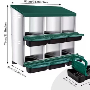Có Thể Điều Chỉnh Hai Lớp 6 Ngăn Gà Hộp Tổ Dễ Dàng Để Lắp Ráp Có Thể Tháo Rời Nhựa Trứng Thu Giỏ Cho Trứng - Product Image 2