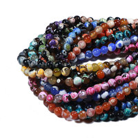 Perles d'agate de couleurs assorties à prix avantageux, perles rondes en agate de feu naturelle de 10 mm pour la fabrication de bijoux