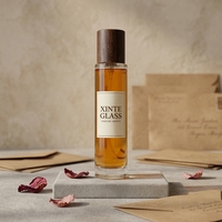 Mini flacons de parfum en verre 30 ml, cylindres transparents avec bouchon en bois, conteneurs de voyage pour parfum, emballage personnalisé, flacon cosmétique
