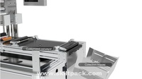 Machine d'étiquetage automatique de sacs et de pochettes électrique de haute qualité SKILT, moteur servo PLC, imprimante thermique de transfert d'étiquettes de carton, ISO