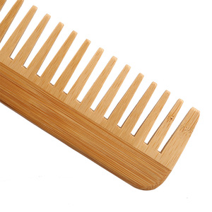 Peigne à dents larges et fines, personnalisé, en bois de bambou, écologique, <span class=keywords><strong>brosse</strong></span> pour <span class=keywords><strong>barbe</strong></span> et cheveux, vente en gros, bon marché - Product Image 5