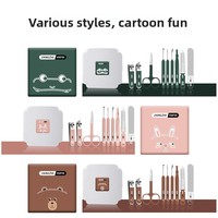 Lot de 9 kits de manucure et pédicure professionnels portables en acier inoxydable, ensemble de 9 outils de soin des ongles avec coupe-ongles et trousse de rangement