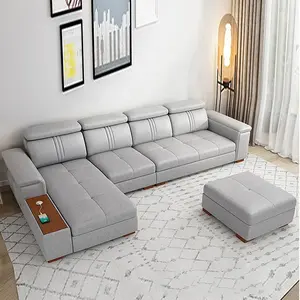 Beliebtes multifunktionales schlafsofa mit usb-aufladung schlafsofa wohnzimmer mit aufbewahrungsbereich segmentiertes ausziehbares sofabett