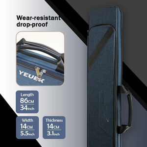 Étui pour queue de billard gratuit, étui pour bâton de billard 2x2, peut contenir 2 queues avec 2 poches zippées pour accessoires, polyester robuste pour queue de billard - Product Image 4