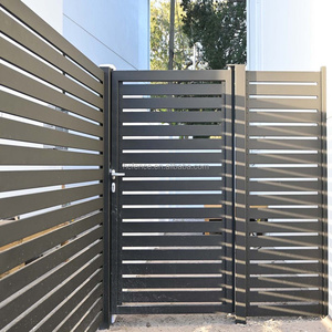 Kits de portails d'entrée <span class=keywords><strong>en</strong></span> aluminium, <span class=keywords><strong>portail</strong></span> <span class=keywords><strong>coulissant</strong></span> moderne, barreaux horizontaux, clôture de sécurité, 6 pieds, revêtement <span class=keywords><strong>en</strong></span> poudre - Product Image 6