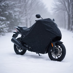 Housse de moto générique XL en polyester imperméable pour le stockage en extérieur en hiver, protection contre la neige et la pluie - Product Image 2
