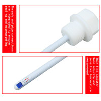 PTFE PT100 PTFE Temperature Sensor with Four Point Thread Temperature Sensing, Corrosion Resistance, Acid and Alkali Resistance