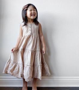 Vêtements pour enfants, robes pour filles, robe coréenne, robe d'été en lin pour enfant, tenue de princesse, vêtements pour enfants, robes pour filles - Product Image 4