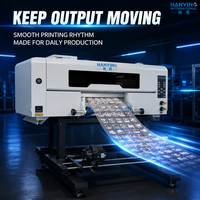 Nouvelle imprimante UV DTF semi-automatique de 330 mm avec trois têtes d'impression XP600 pour la production d'étiquettes autocollantes en cristal