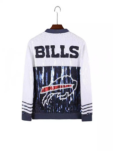 Stock Wholesale Custom Football Philadelphia Eagle <strong>Green</strong> Game Day Sports Glitter Jersey Eagles <strong>Sequin</strong> <strong>Jackets</strong> Coat Women <strong>Jacket</strong> - Product Image 4
