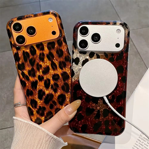 เคสโทรศัพท์ลายเสือดาววิบวับแบบแม่เหล็กสำหรับ iPhone 18 Pro Max 15 16 17 รองรับการชาร์จไร้สาย ป้องกันการกระแทก - Product Image 2