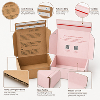 Kotak Kertas Hadiah & Kerajinan yang Dapat Didaur Ulang, Segel Otomatis, Custom Peel & Seal Zipper Tear Tape, Kotak Pengiriman Lipat Perekat Sendiri, Pabrik Sendiri